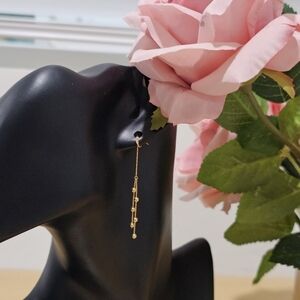 18k Real Saudi Gold Tictac Earrings With 6 Beads